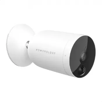 Powerology Wi-Fi Smart Outdoor Wireless Camera Built-in Rechargeable Battery With 3 Months Standby - White | PSOBCFWH